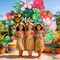 153PCS Tropical Balloon Arch Kit, Hot Pink Green Orange Palm Leaves Hawaiian Luau Balloon Garland, Summer Birthday Beach Party Decorations